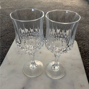 Elegant Clear Crystal Wine Glass Set